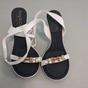 Rag & Co Daenerys Mid Heeled Sandals white 8